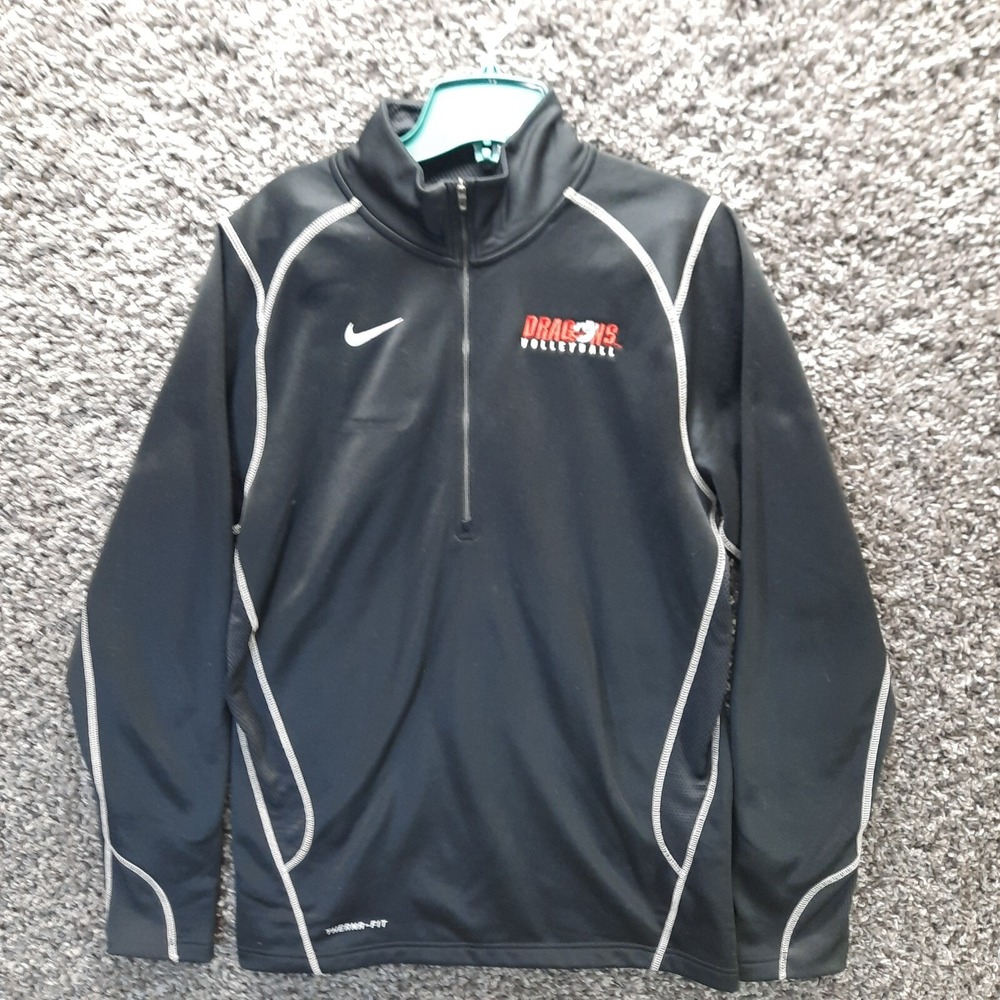 NIKE MSUM Dragons Volleyball Therma Fit Shirt Men Small Black 1/4 Zip Moorhead